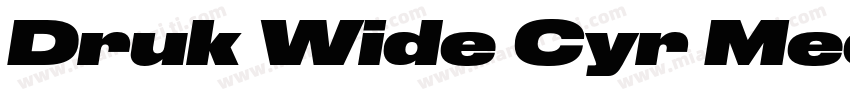 Druk Wide Cyr Medium字体转换